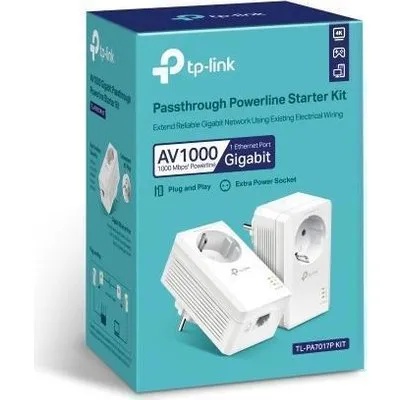 TP-Link AV1000 Gigabit Powerline Set mit Steckdosen 2 x Adapter, bis zu 1.000 Mbit/s, HomePlug AV2 Standard