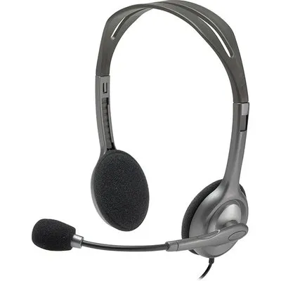 Logitech H110 Stereo Headset, Mikrofon mit Rauschunterdrückung, kompatibel mit Windows