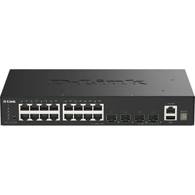 D-Link DGS-1530-20 Smart Managed Switch 16x Gigabit Ethernet, 4x 10G SFP+, 1x USB 2.0, 1x Konsolen-Port
