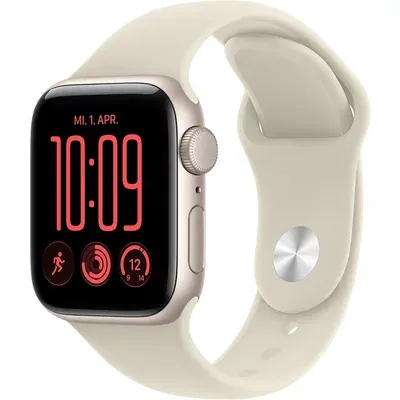 Apple Watch SE 3 40mm Polarstern Aluminium Case Polarstern Aluminium Case Sand Sport Band - M/L