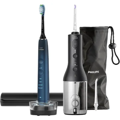 Philips Sonicare DiamondClean 9000 HX9911/88 + Power Flosser Schwarz