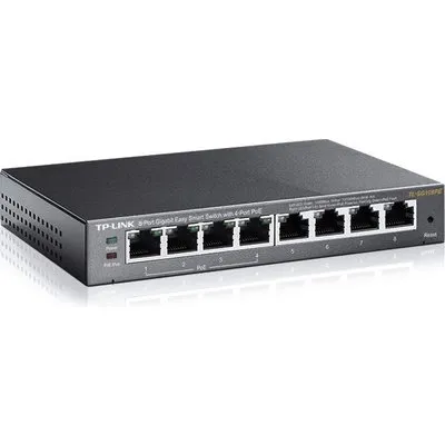 TP-Link TL-SG108PE Easy Smart Switch 8-Port, Smart Managed, 8x Gigabit RJ45, 4x PoE+, 64W