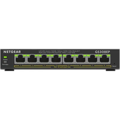 NETGEAR GS308EP SOHO Plus Switch [8x Gigabit Ethernet PoE+, 62W]