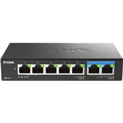 D-Link DMS-107 Unmanaged Switch 5x Gigabit Ethernet, 2x 2.5 Gigabit Ethernet