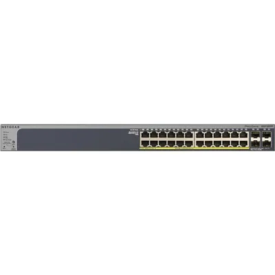 NETGEAR GS728TP Smart Managed Switch 24x Gigabit Ethernet (24x PoE+, max. 190W), 4x 1 Gbit/s SFP