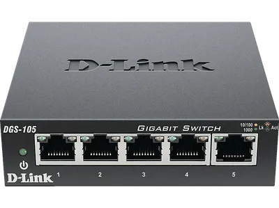 D-Link DGS-105 Unmanaged Switch [5x Gigabit Ethernet]