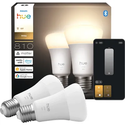 Philips Hue A60 White E27 810 lm Doppelpack