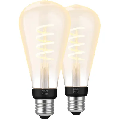 Philips Hue Filamentlampe White Ambiance Edison XL Doppelpack