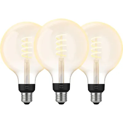 Philips Hue Filamentlampe White Ambiance Globe XL 3er-Pack