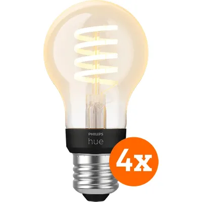 Philips Hue Filamentlampe White Ambiance Standard E27 4er-Pack