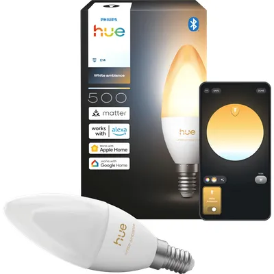 Philips Hue Kerzenlampe White Ambiance E14 Einzelne Lampe