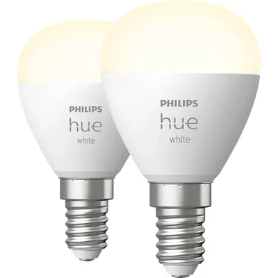 Philips Hue Kugellampe White E14 Doppelpack