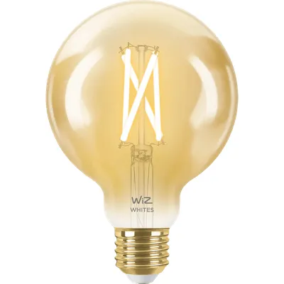 WiZ Filamentlampe in Kugelform - warmes bis kaltweißes Licht - E27 - Gold