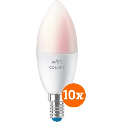 WiZ Smart-Kerzenlampe 10er-Pack - Weiß- und Farblicht - E14