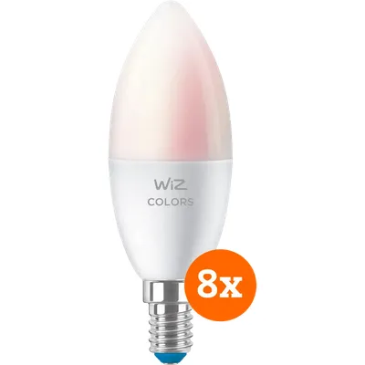 WiZ Smart-Kerzenlampe 8er-Pack - Weiß- und Farblicht - E14