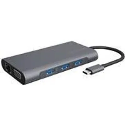 ICY BOX USB Type-C™ DockingStation 1x USB 3.1 Typ-C, 3x USB 3.0, 1x HDMI, 1x VGA, 1x RJ45, Kartenslot, Stereo Combo