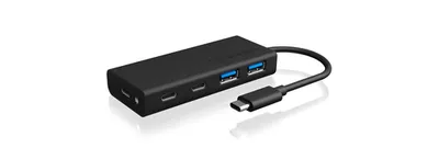 ICY BOX IB-HUB1426-CPD USB 3.0 Hub Type-C™ zu 2x Type-C™ und 2x Type-A USB Anschlüssen