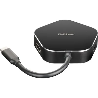 D-Link 4-In-1 USB-C Hub (DUB-M420) [2x USB 3.0, 1x HDMI, 1x USB-Typ C/Thunderbolt 3]