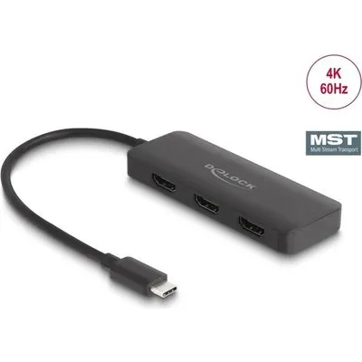 Delock USB Type-C™ Splitter (DP Alt Mode) zu 3 xHDMI MST 4K 60Hz