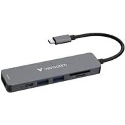 VERBATIM USB-C Essentials Multiport Hub 6 Aschnlüsse mit Kartenleser