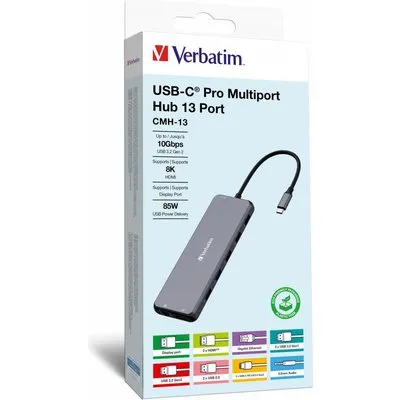 VERBATIM USB-C Pro Multiport Hub 13 Port CMH-13