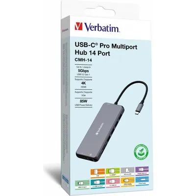 VERBATIM USB-C Pro Multiport Hub 14 Port CMH-14