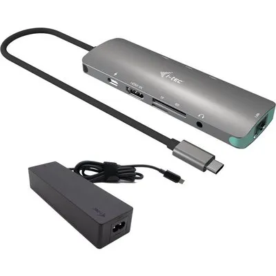 i-tec USB-C Metal Nano Docking Station 4K HDMI LAN mit Power Delivery 100 W + Charger 100W