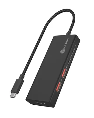 Icy Box 4-Port USB 3.2 Gen 2 Hub mit 2x Type-C und 2x Type-A