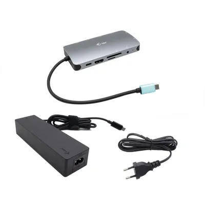 i-tec USB-C Metal Nano Dock HDMI/VGA mit LAN + Power Delivery 100W + Charger 100W (bundle)
