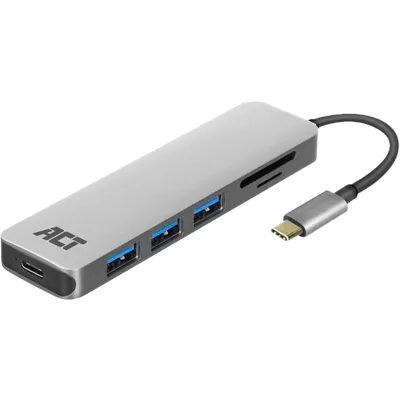 USB-Hub ACT USB-C 4-Anschlüsse mit Power Delivery