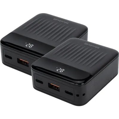 BlueBuilt Power Bank 10.000 mAh mit Schnellladen 20 Watt Doppelpack