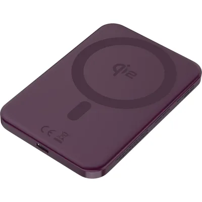 BlueBuilt Wireless Powerbank mit Qi2 und MagSafe 5.000 mAh mit Schnellladen 20 Watt Rot