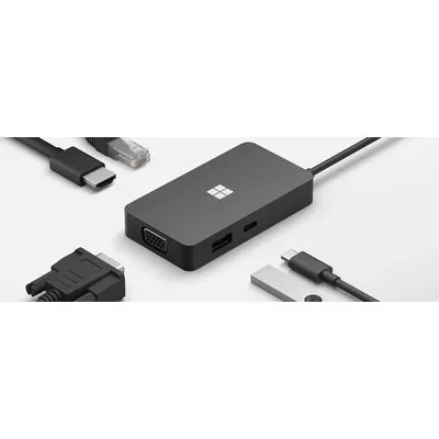 Microsoft USB-C Travel Hub - Dockingstation - USB-C - VGA, HDMI - GigE - kommerziell