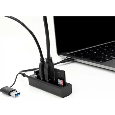 Delock - Hub - 3 x USB 3,2 Gen 1 + 1 x USB-C 3,2 Gen 1 - Desktop (63859)