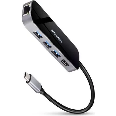 Axagon HMC-6GL Schnittstellen-Hub USB 3.2 Gen 1 (3.1 Gen 1) Type-C 5000 Mbit/s Schwarz - Grau (HMC-6GL)