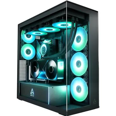 ARCTIC Xtender VG Black Clear Glass - PC-Gehäuse (ACPCC00024A)