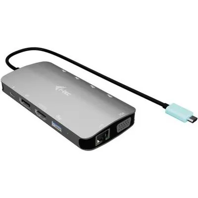 I-TEC USB-C Metal Nano 3x Display Docking Station 1x DP 1x HDMI 1x VGA 1x GLAN 1x USB-C Gen1 4x USB-A Gen1 Power Delivery 100W (C31NANOTRIDOCKPD)
