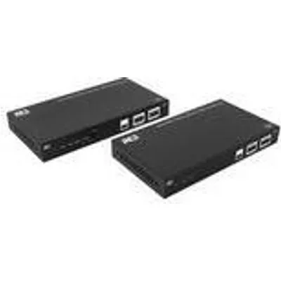 ACT AV media extender set with dual USB-C switch, CAT6A, 100 meters (AC7110)
