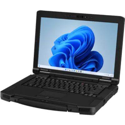 Panasonic TOUGHBOOK 56, 35,5cm (14), QWERTZ (DE), USB, BT, Ethernet, Wi-Fi 7, SSD, Win. 11 Pro Notebook, 35,5 cm (14), Touchscreen, kapazitiv, Multi Touch, Auflösung: 1920x1200 Pixel, Tastenfeld (QWERTZ (DE)), Webcam (5MP), Helligkeit 1000cd, Anschluß: USB, Thunderbolt 4, Bluetooth (Klasse 5.4), Ethernet (10/100/1000Mbit), Wi-Fi 7 (802.11be), HDMI, Intel Core Ultra 5, RAM: 16GB, SSD: 512GB, Win, 11 Professional, inkl.: Netzteil, Netzkabel (EU), Akku, Schutzart: IP53 (FZ-56BZ03RB4)