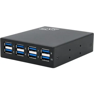 USB 3.2 HUB 10-Port Metall 15KV mit 15KV ESD Schutz (EX-11241HMS)