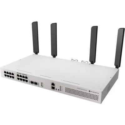 MikroTik Cloud Router Switch CRS418-8P-8G-2S+5axQ2axQ-RM, 17x Gigabit PoE (8x PoE af/at), 4x4 MIMO WiFi6 AX, 2x 10G SFP+, Rackmount (CRS418-8P-8G-2S+5axQ2axQ-RM)