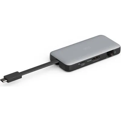 DIGITUS Docking USB-C->HDMI,USB3.2,RJ45,SD,MicroSD,PD silber (DA-70916)
