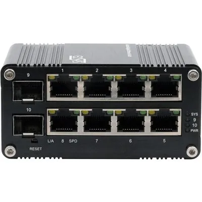 EXSYS GmbH Mini 8+2-Port Industrial Gigabit Switch, Web-Managed (EX-62035M-SFP)