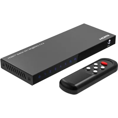 MicroConnect 8Ka60Hz HDMI Switch 5x1 HDCP 2.3 w/Remote control (MC-HDMISWITCH0501-8K)