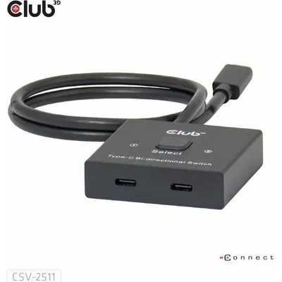 Club 3D CSV-2511 USB-C Bi-Direktionaler Video + Daten + PD Switch 8K 60 Hz (CSV-2511)