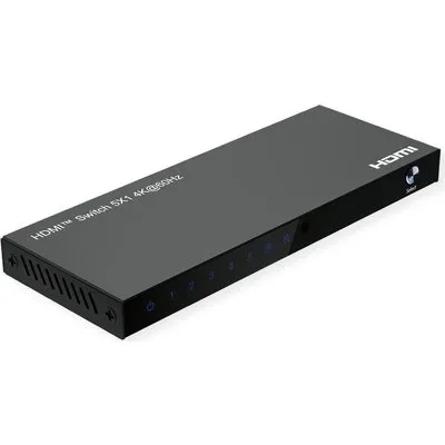 ROLINE HDMI Switch 5fach 4K60Hz HDCP2.3+ IR Fernbd. (14.01.3618)