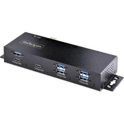 StarTech.com 7-Port Industrial USB Hub 10Gbps Hub, Metal, Mountable, TAA (HB31C5A2CME)