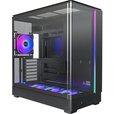 Montech KING 45 PRO (B) Midi Tower ATX schwarz, curved Panoramic Glass, 4 ARGB PWM Lüfter