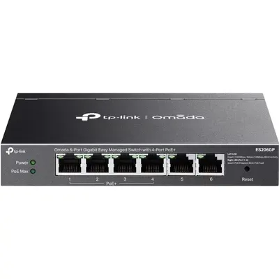 Omada ES206GP 6-Port Gigabit Easy mgd. Switch 4-Port PoE+ (ES206GP)