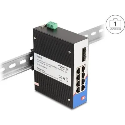 DeLOCK 88016 Netzwerk-Switch Unmanaged Gigabit Ethernet (10/100/1000) Schwarz (88016)